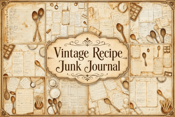 Download Vintage Recipe Junk Journal - Premium Resources