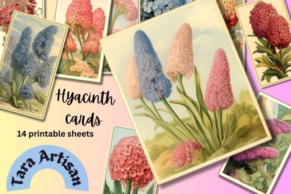 Download Vintage HYACINTH Printable Cards - Cards Collection