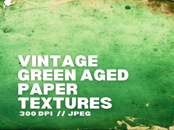 Download 13 Vintage Green Aged Paper Textures - Aged paper textures Collection